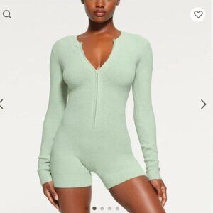 SKIMS Mint Light Cozy Onesie NWT XL RARE